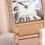 Cartier Tank Collection, Rose Gold with Diamonds