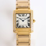 Cartier Tank Collection, Gold with Diamonds