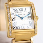 Cartier Tank Collection, Gold with Diamonds