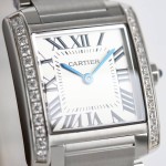 Cartier Tank Silver Diamond Set