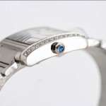 Cartier Tank Silver Diamond Set