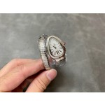 Bulgari Serpentl series, white dial, silver