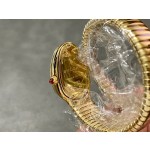 Bulgari Serpentl series, white dial, gold snake bezel