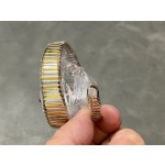 Bulgari Serpentl series, white dial, gold and silver two-tone snake bezel
