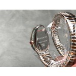 Bulgari Serpentl Collection: Black dial with diamonds, rose gold two-tone snake bezel
