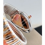 Bulgari Serpentl series, white dial, rose gold two-tone snake bezel