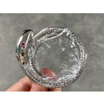 Bulgari Serpentl Collection: White dial with diamonds and silver snake bezel