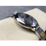 Cartier Ballon Bleu series, 42mm grey dial, silver strap, mechanical men's watch