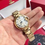 Cartier Ballon Bleu series 42mm gold strap mechanical men's watch