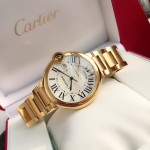 Cartier Ballon Bleu series 42mm gold strap mechanical men's watch