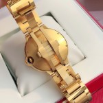 Cartier Ballon Bleu series 42mm gold strap mechanical men's watch