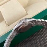 Datejust series, red dial, 31mm, silver strap