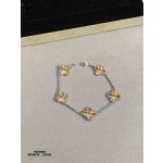 Four-leaf clover multi-colored laser five-flower bracelet