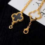 Four-leaf clover white crystal five-flower bracelet
