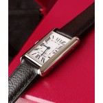 Cartier Tank series, Classic model, black leather strap