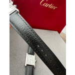Cartier Tank series, Classic model, black leather strap