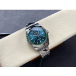 Geomagnetic series men's watch, blue dial, silver bezel, 40mm, silver Oyster bracelet.