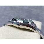 Geomagnetic series men's watch, blue dial, silver bezel, 40mm, silver Oyster bracelet.
