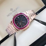 Patek Philippe Nautilus 5711, black dial, 40mm diameter, 8.8mm thickness.