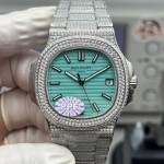 Patek Philippe Full-Diamond Series: 40mm dial, ultra-thin 8.3mm profile.