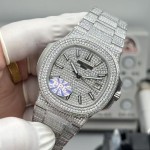 Patek Philippe Limited Edition Fully Diamond-Set; 40mm diameter, ultra-thin 8.3mm profile.