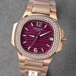 Patek Philippe Nautilus—the most beautiful version with genuine diamonds—women's watch, 32mm diameter, 6.9mm thickness.