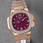 Patek Philippe Nautilus—the most beautiful version with genuine diamonds—women's watch, 32mm diameter, 6.9mm thickness.